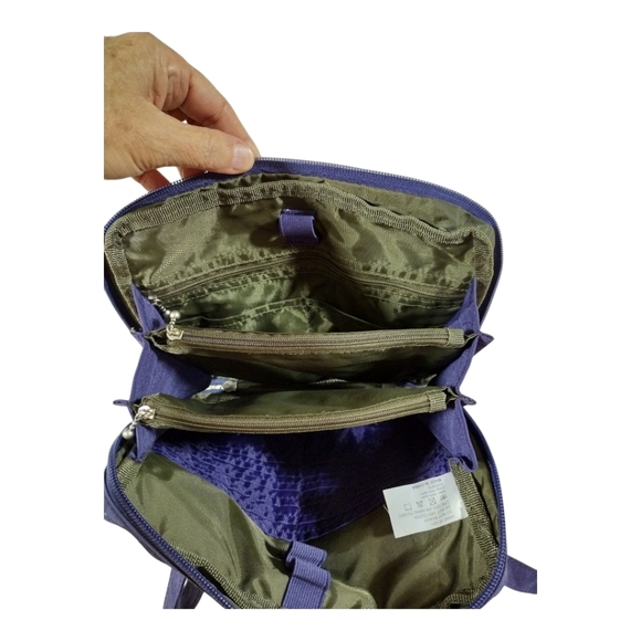 Baggallini Everyplace Convertible Crossbody Waist Bag Navy Blue - Picture 9 of 12